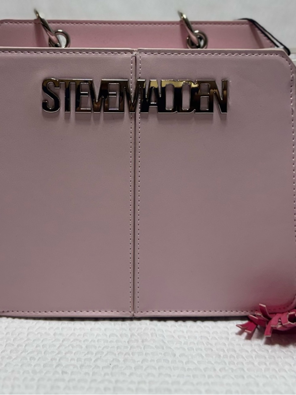 Steve Madden Blush Pink Tote with Metallic Logo